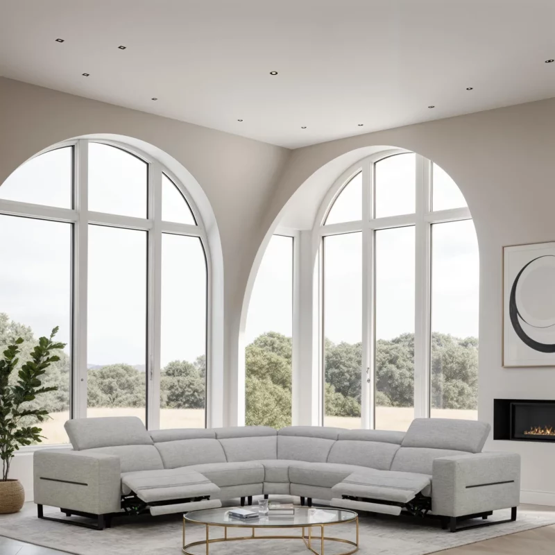 KM.6177-L.GREY-CRN LOVER Recliner Corner