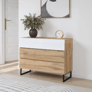 CHEST 3DR WOTAN OAK+AMC WHITE
