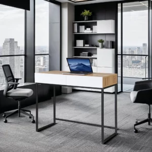 OFFICE TABLE WOTAN OAK+AMC WHT