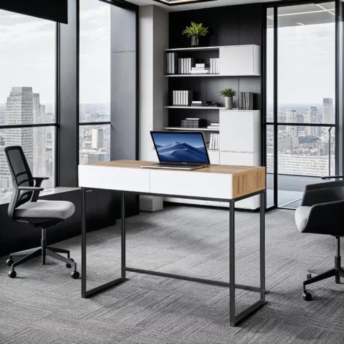 OFFICE TABLE WOTAN OAK+AMC WHT