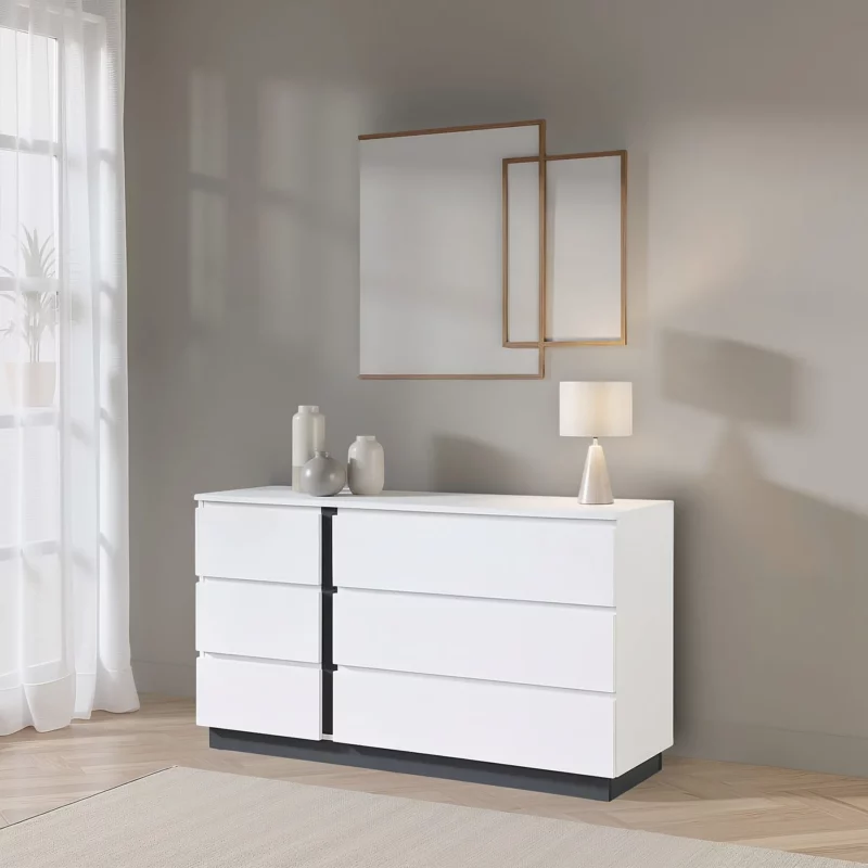 DRESSER AMC WHITE+DARK GREY