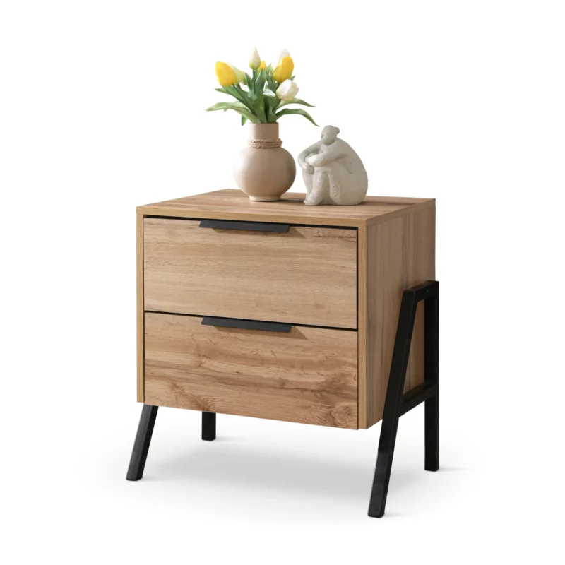 NIGHT STAND 2-DRAWERS W.OAK