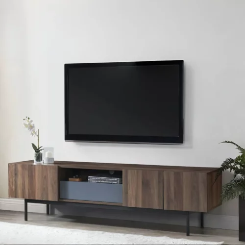 THETAR Walnut Finish TV Consile