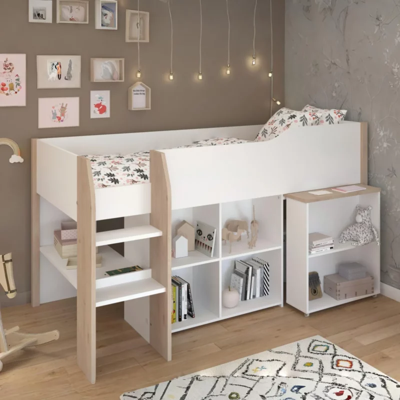 FINLAND BUNK BED WHT+JACK.OAK