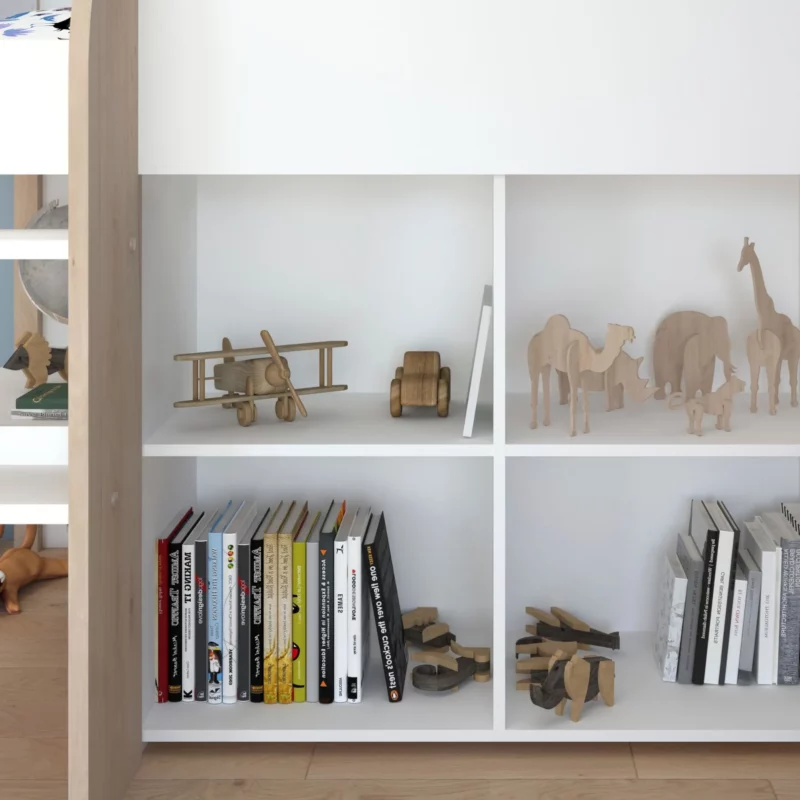 FINLAND BUNK BED WHT+JACK.OAK