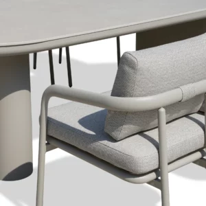 OUT-DNG SET 1+8 BEIGE ALUMINM