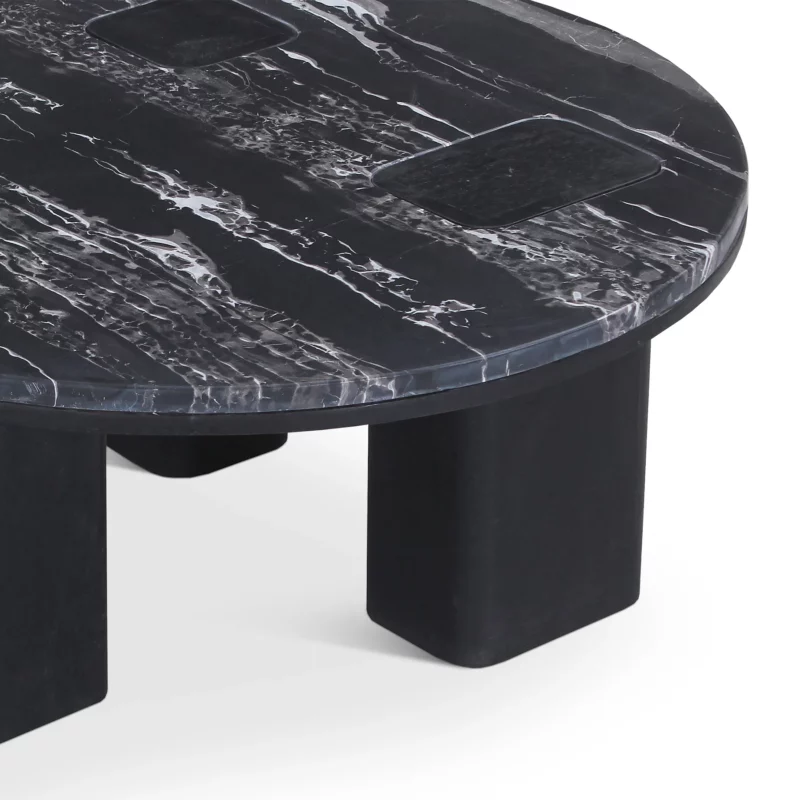 COFFEE TABLE WOOD+MARBLE
