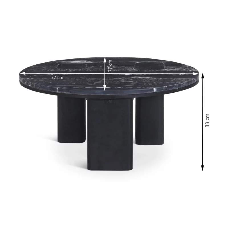 COFFEE TABLE WOOD+MARBLE