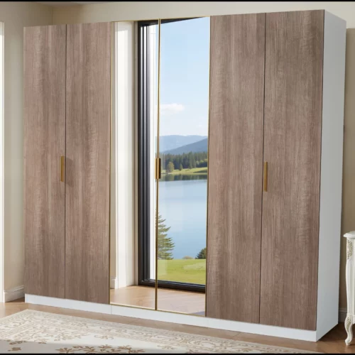 BIRDROBE Oak and White Wardrobe