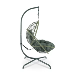 ARICO Green Metal and Rope Outdoor Chair