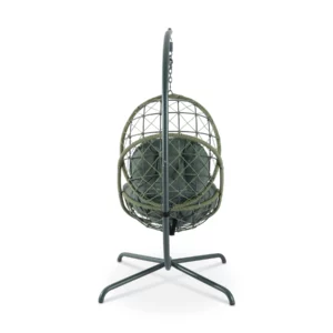 ARICO Green Metal and Rope Outdoor Chair