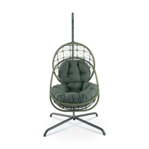 ARICO Green Metal and Rope Outdoor Chair