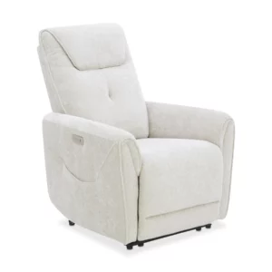 CHILLART Taupe Fabric Electric 1-Seater Recliner