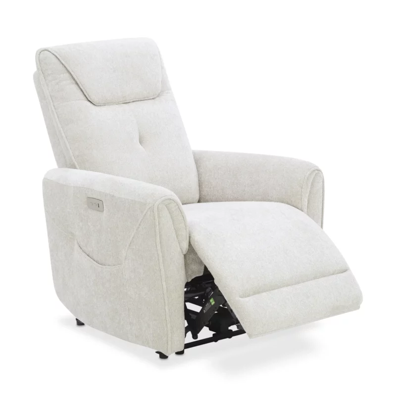 CHILLART Taupe Fabric Electric 1-Seater Recliner