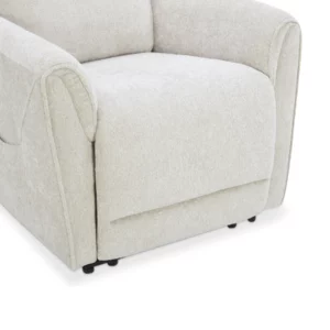 CHILLART Taupe Fabric Electric 1-Seater Recliner