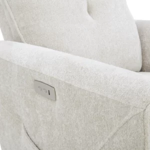 CHILLART Taupe Fabric Electric 1-Seater Recliner