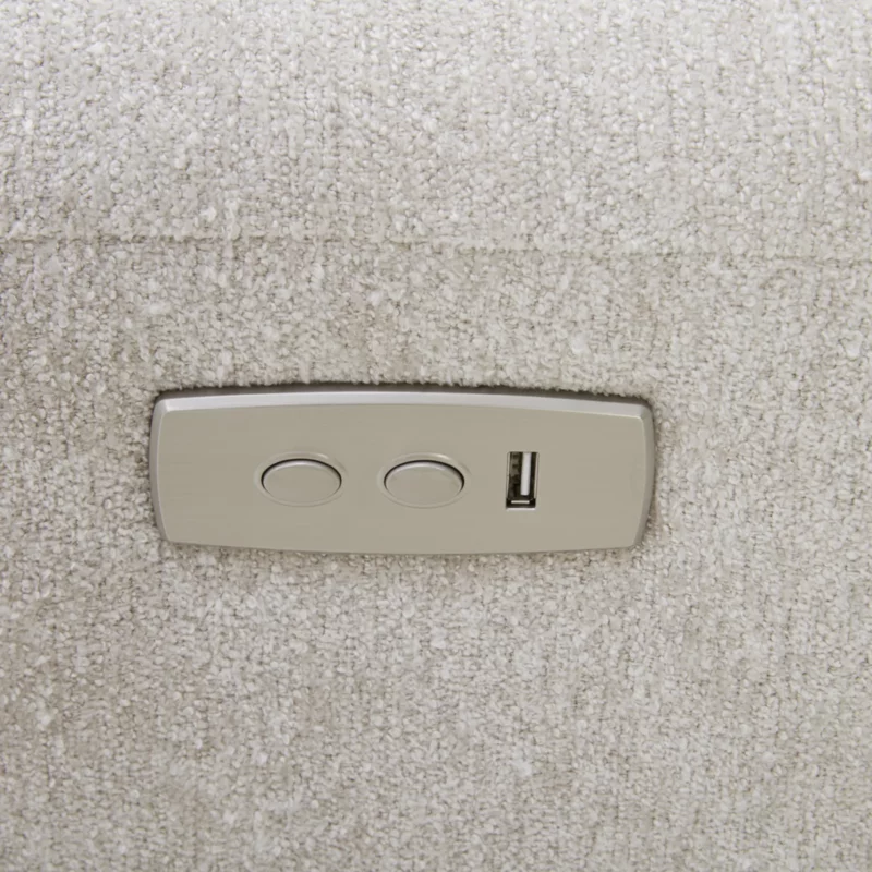 CHILLART Taupe Fabric Electric 1-Seater Recliner