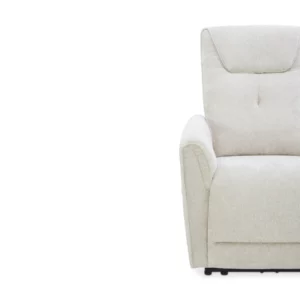 CHILLART Taupe Fabric Electric 1-Seater Recliner