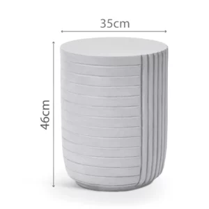 GEOMETRICAL SIDE TABLE WHITE