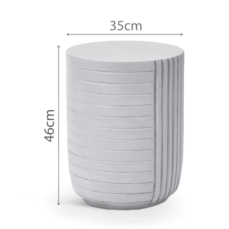 GEOMETRICAL SIDE TABLE WHITE