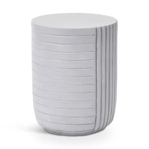 GEOMETRICAL SIDE TABLE WHITE