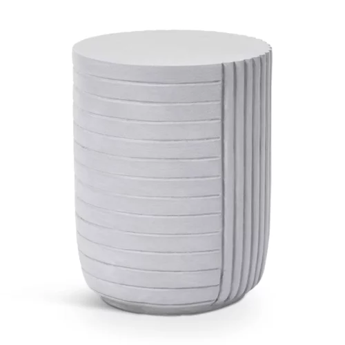 GEOMETRICAL SIDE TABLE WHITE