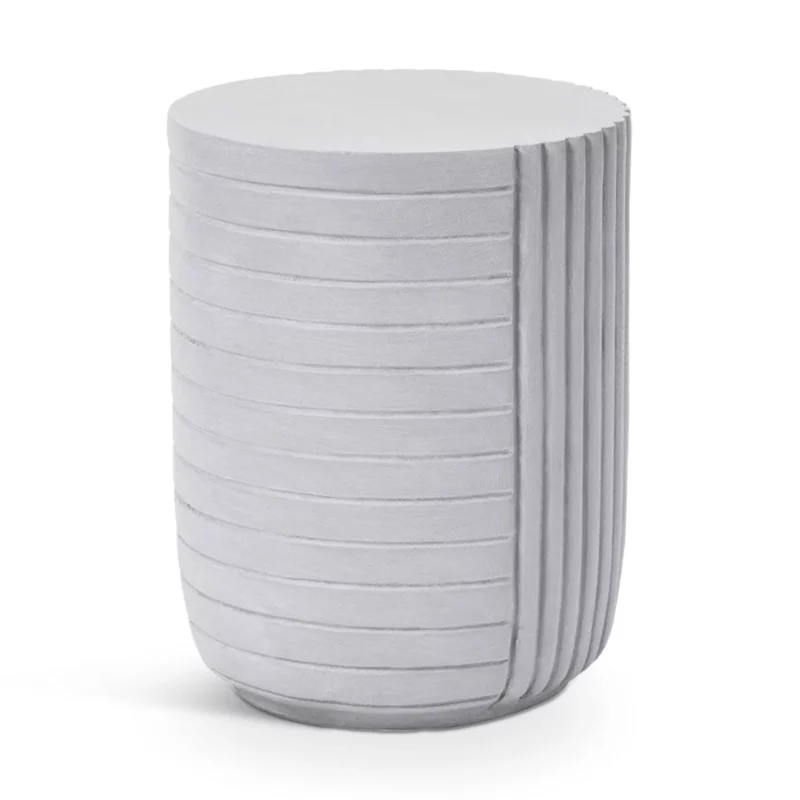 GEOMETRICAL SIDE TABLE WHITE