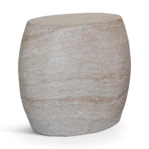 LITHOS OVAL SIDE TABLE BEIGE