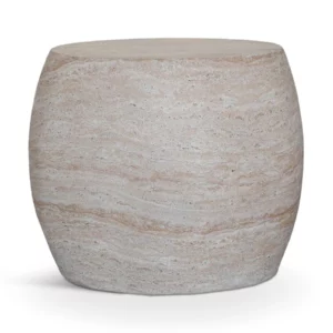 LITHOS OVAL SIDE TABLE BEIGE