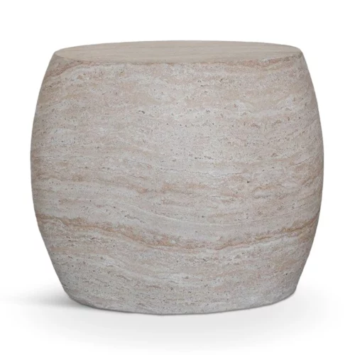 LITHOS OVAL SIDE TABLE BEIGE