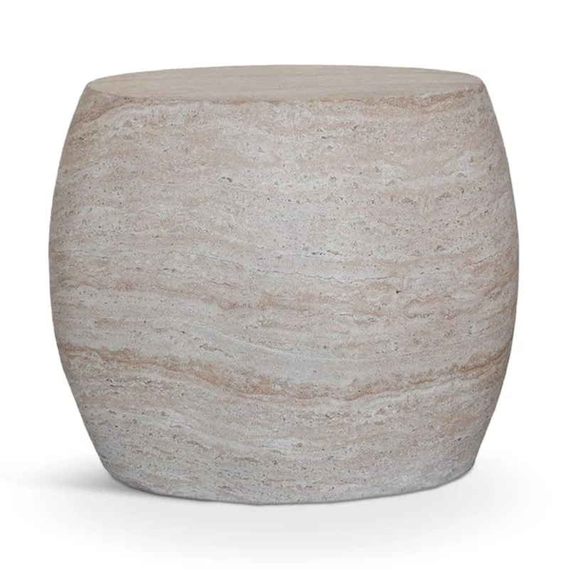 LITHOS OVAL SIDE TABLE BEIGE