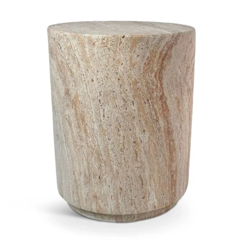 LITHOS ROUND SIDE TABLE BEIGE