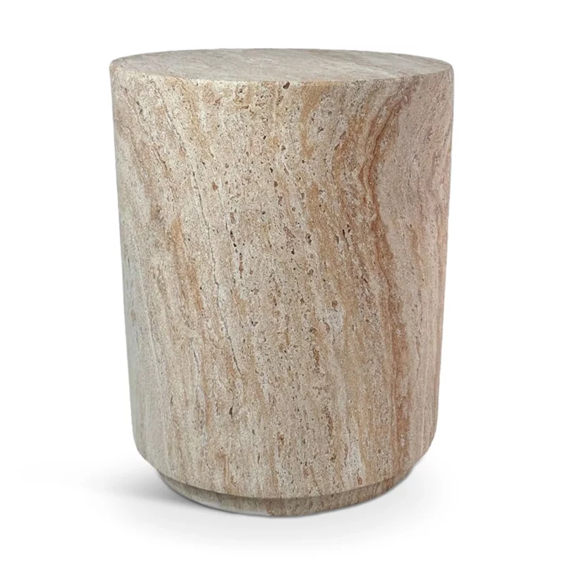 LITHOS ROUND SIDE TABLE BEIGE
