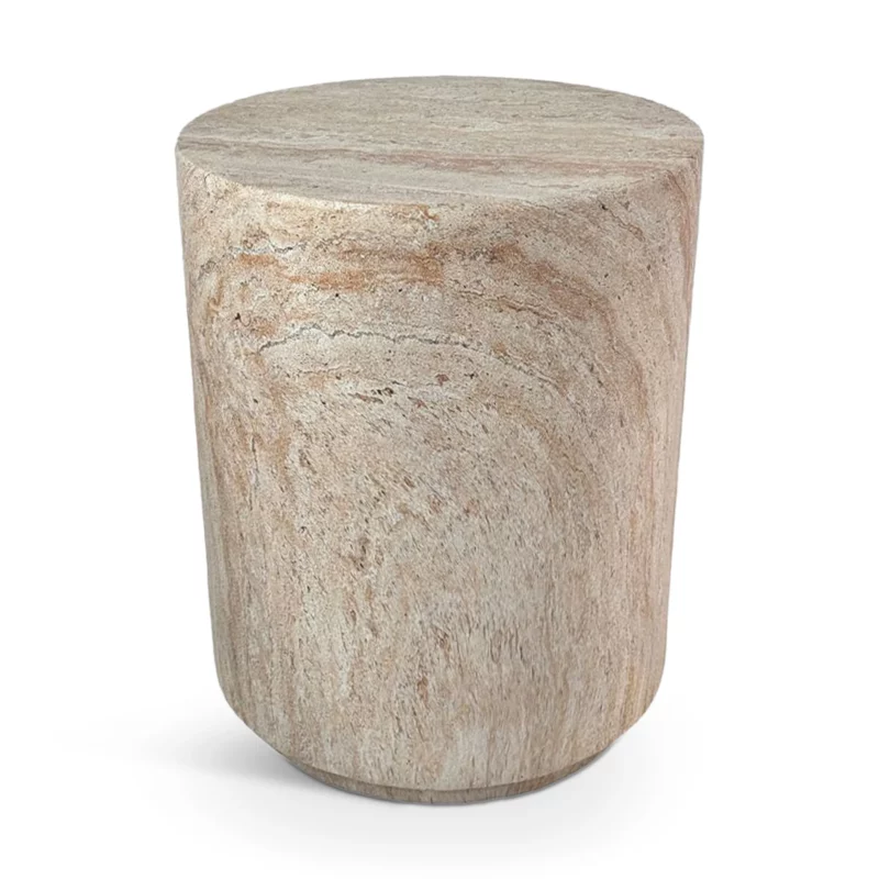 LITHOS ROUND SIDE TABLE BEIGE