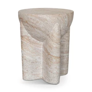 LITHOS HANDLE SIDE TABLE BEIGE