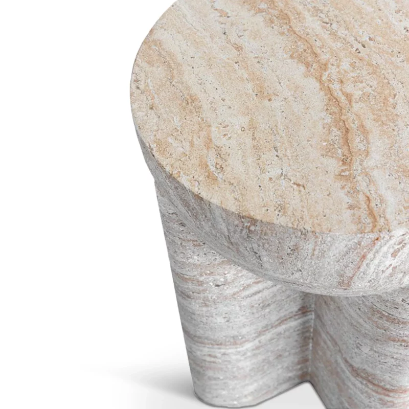 LITHOS HANDLE SIDE TABLE BEIGE