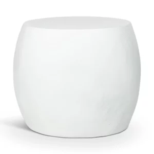 LITHOS OVAL SIDE TABLE WHITE
