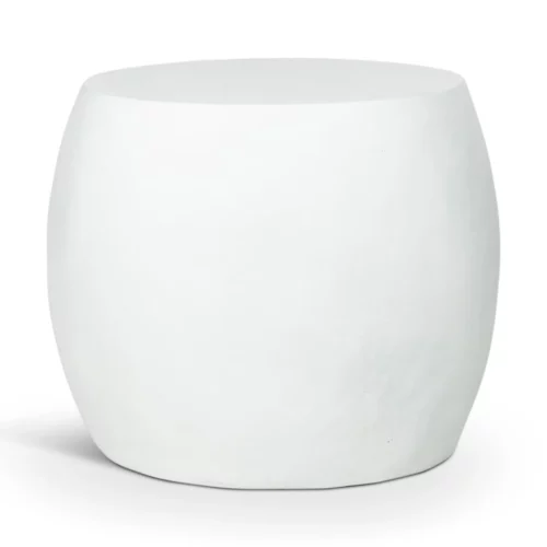 LITHOS OVAL SIDE TABLE WHITE