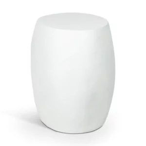 LITHOS OVAL SIDE TABLE WHITE