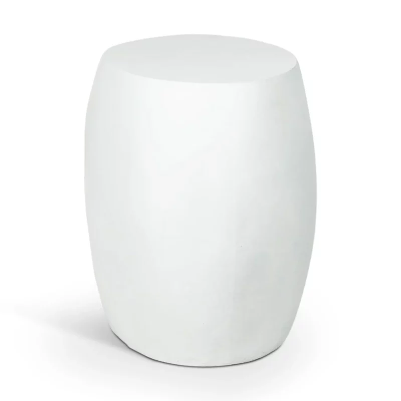 LITHOS OVAL SIDE TABLE WHITE