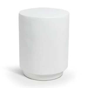 LITHOS ROUND SIDE TABLE WHITE