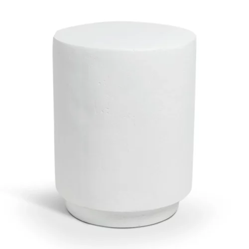 LITHOS ROUND SIDE TABLE WHITE