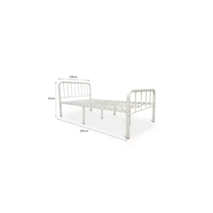 3.5FT BED MATT WHITE