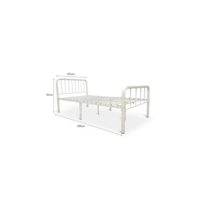 3.5FT BED MATT WHITE