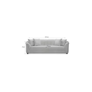 4 SEATER MONIQUE LINEN L.GREY