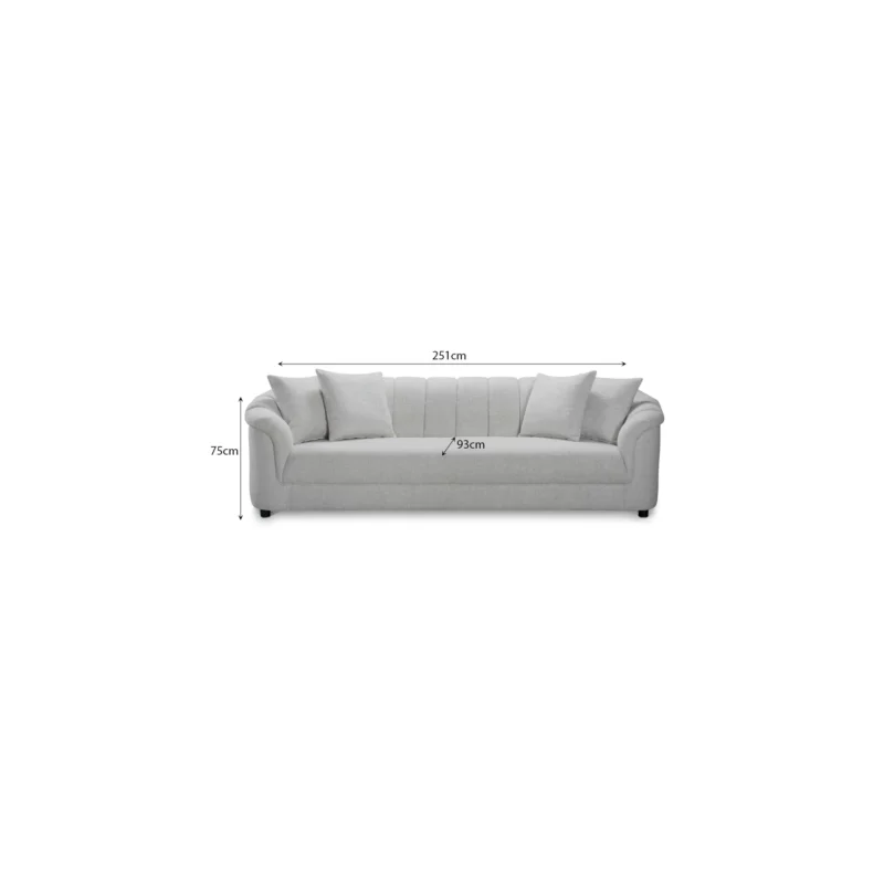4 SEATER MONIQUE LINEN L.GREY