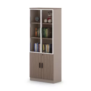 BOOKCASE HU OAK+GREY2025