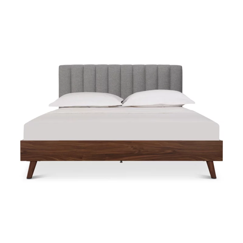 QB-10570-5.5FT-FB206-2 ALIVIA Grey and Walnut Bed
