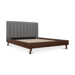 QB-10570-5.5FT-FB206-4 ALIVIA Grey and Walnut Bed
