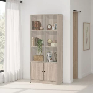 FILE CABINET+DOORS+GLASS D.OAK